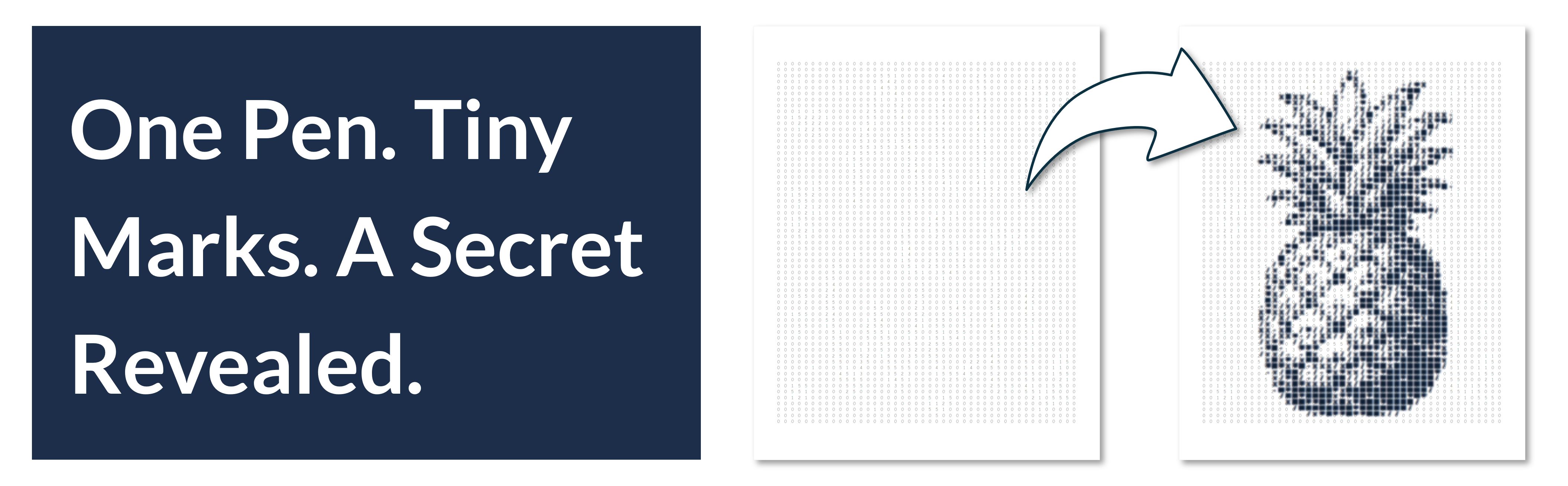 One Pen. Tiny Marks. A Secret Revealed. — a blank numbered grid transforms into the revealed phrase 'All is Well'. 100 designs hidden inside a numbered grid, each waiting to be revealed one quiet mark at a time. No colors. No setup. No artistic skill needed.